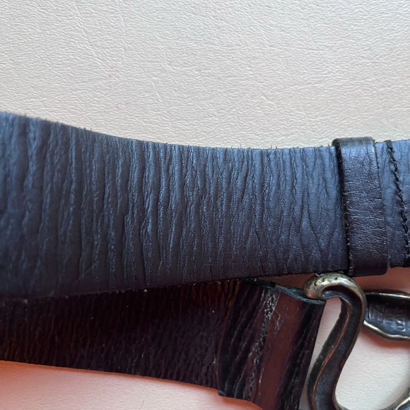 Snakes Serpents Buckle Statement Leather Slide Cinch Belt Italy - Picture 6 of 12